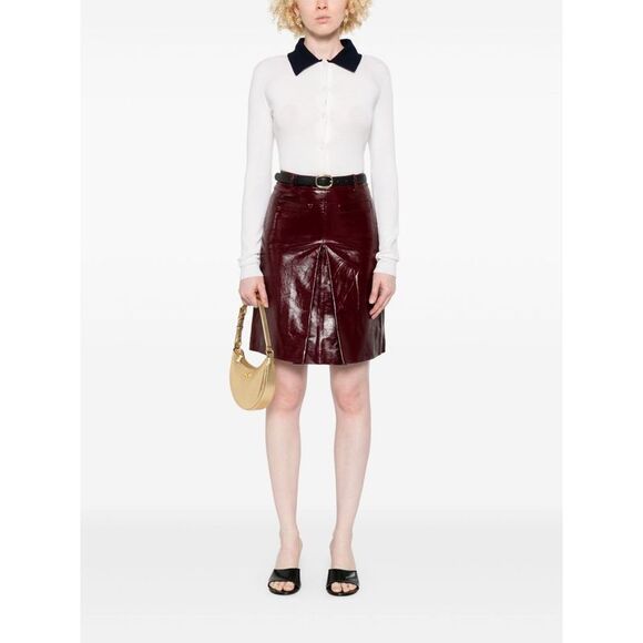 Self-Portrait Women Mini Skirt In Patent Leather Skirts